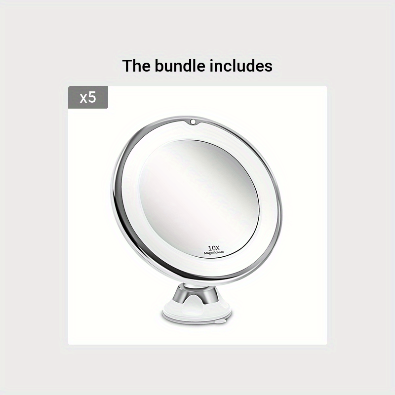 JESLED 10X - Rotating LED Makeup Mirror