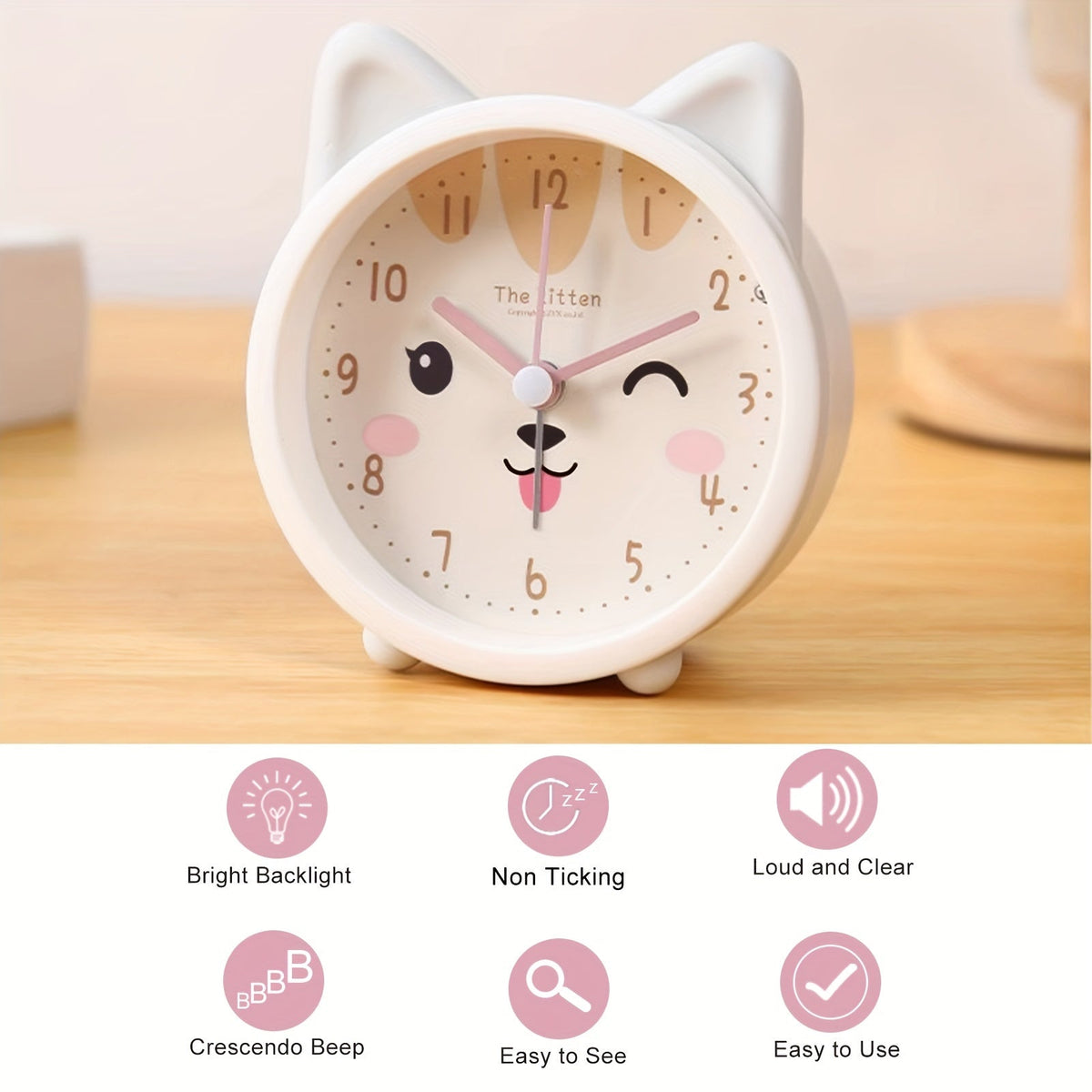 SilenTime - Silent Alarm Clock with Soft Night Light