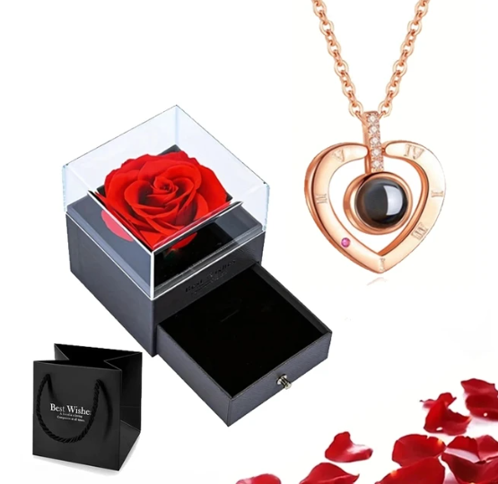 EternalLove - Collier cœur en 100 langues