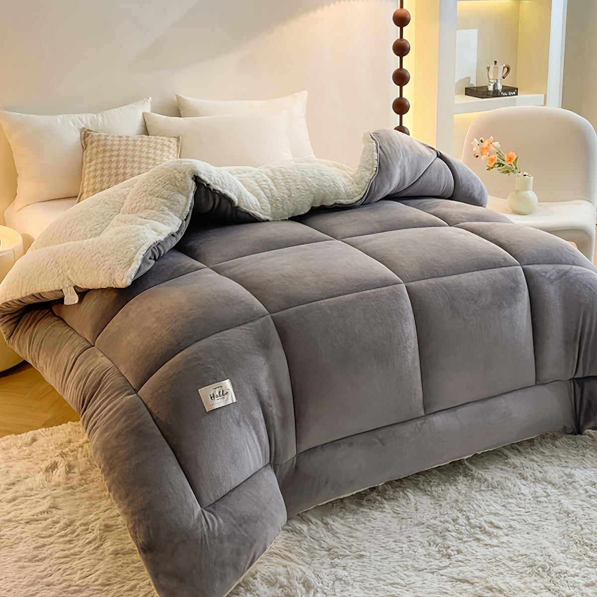 KozeLodge - Chalet Style Sherpa Fleece Duvet for Cozy Warmth