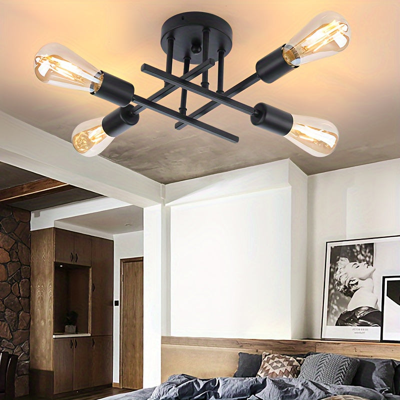 SatelliteLight - Modern Industrial Black Iron Ceiling Light