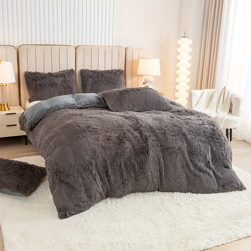 IndulgeNest - Ultra Soft Plush Duvet Cover Set with Zip Closure