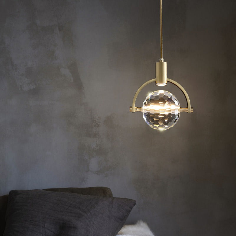 CrystalChic Pendant - LED Ring Light with Sparkling Crystals