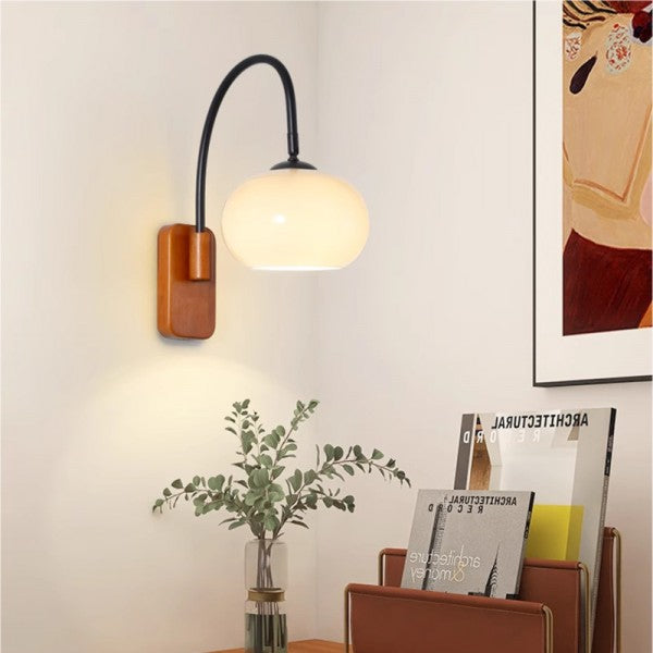 Orbite - Applique Murale Élégante en Verre Kaki