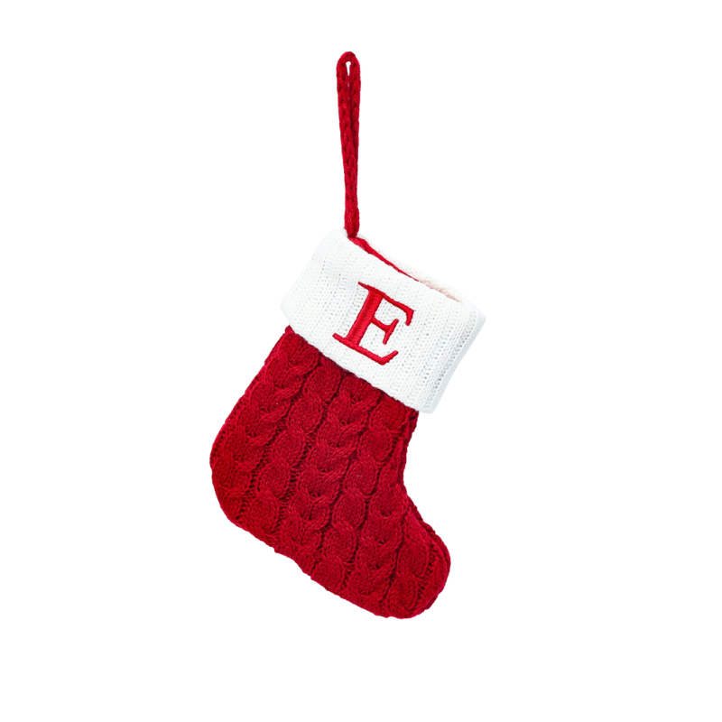 NoelEnTricot - Knitted Christmas Stocking with Snowflake Pattern