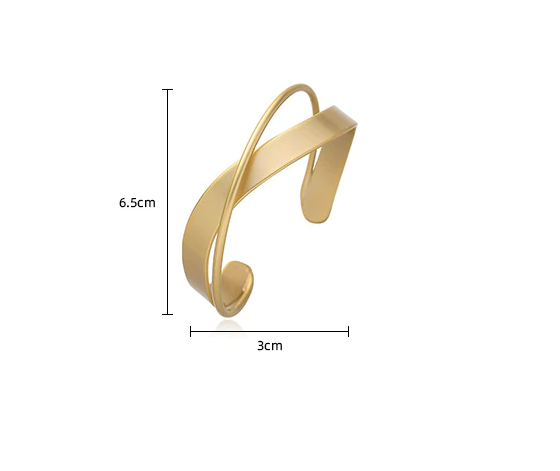 Bracelet Européen Croisé - Argent ou Doré 18K