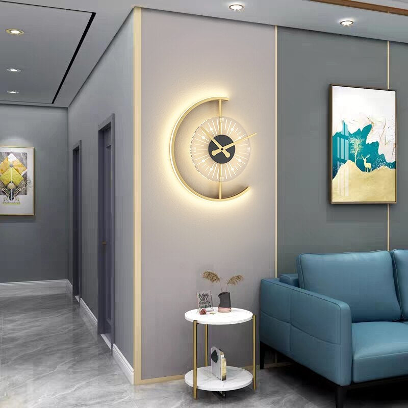 Elumora - Modern LED Wall Clock with Ambient Lighting
