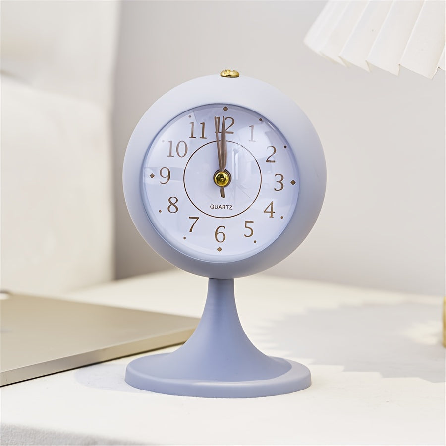 CartoonGlow Clock - Luxury Analog Alarm Clock with Golden Hands
