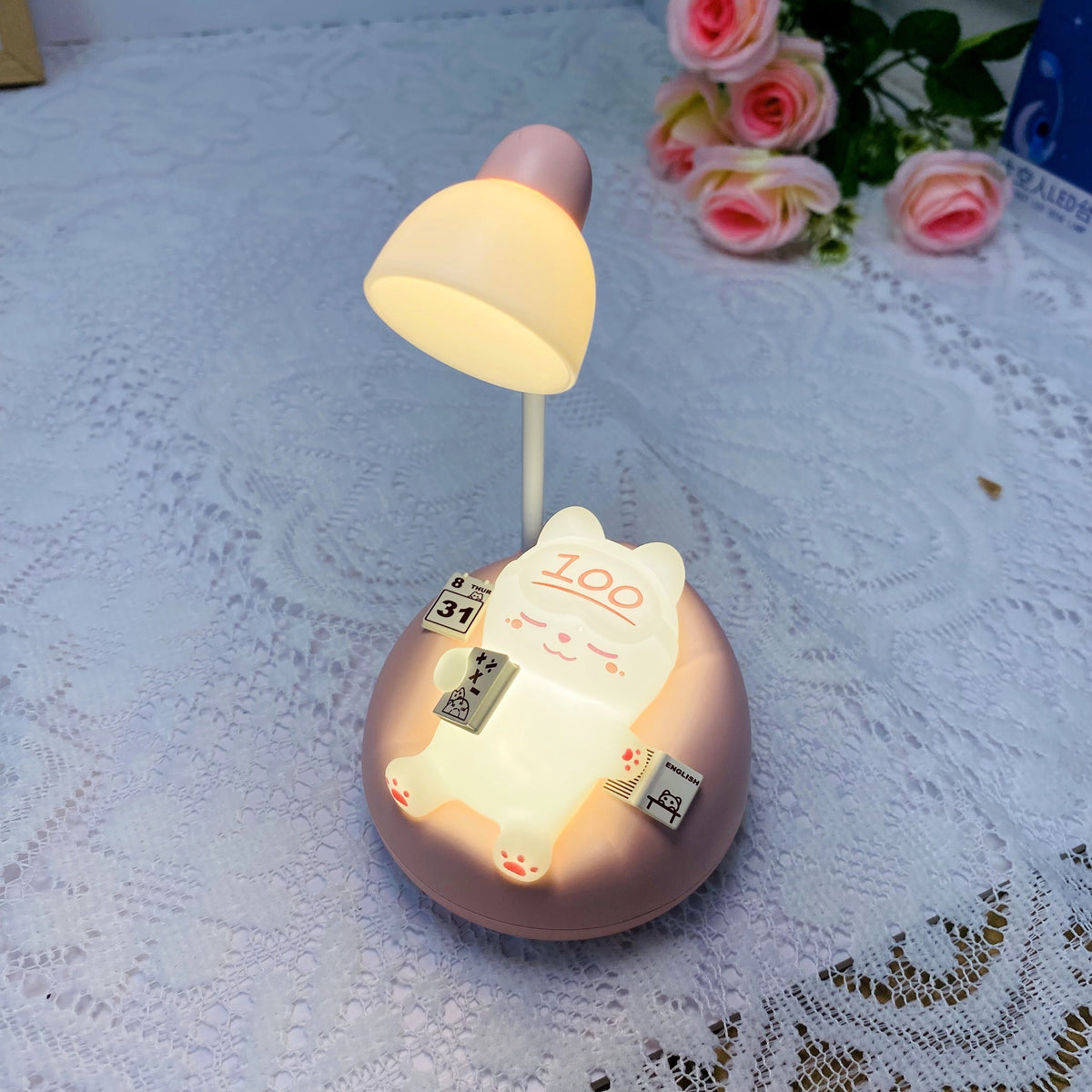 SleepyKitten Lamp - Rechargeable USB LED Cat Night Light