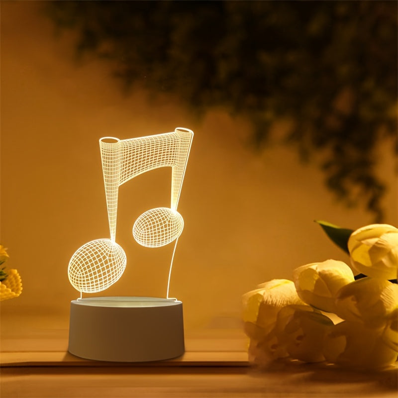 LumiNote - 3D LED Music Note Night Light