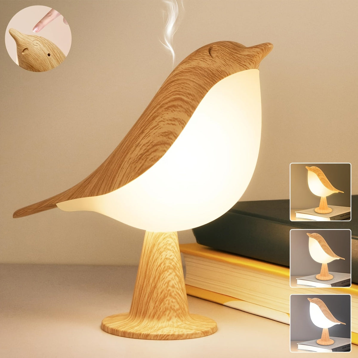 BrightNest - Touch USB LED Bird Table Lamp