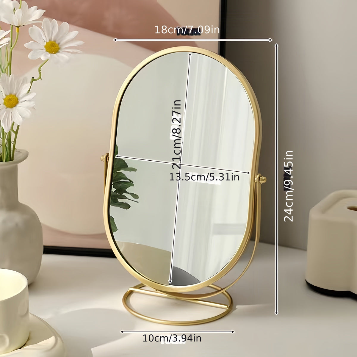 360 Look - Rotating Makeup Mirror for Every Angle