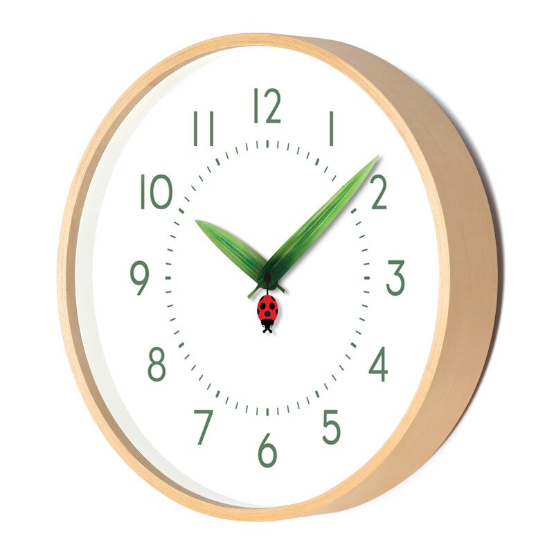 Perch - Nature Wall Clock with Bird and Flowers 21 cm