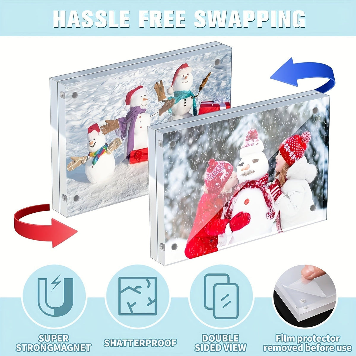 Vytrace - Horizontal Acrylic Photo Frame for Modern Interiors