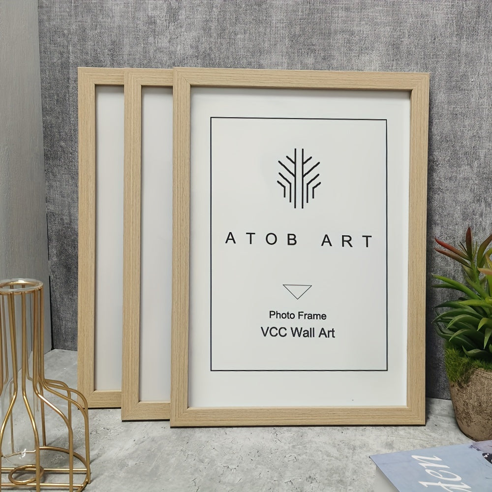 Timeless Memories - Set of 3 Wooden Photo Frames for Your Memories