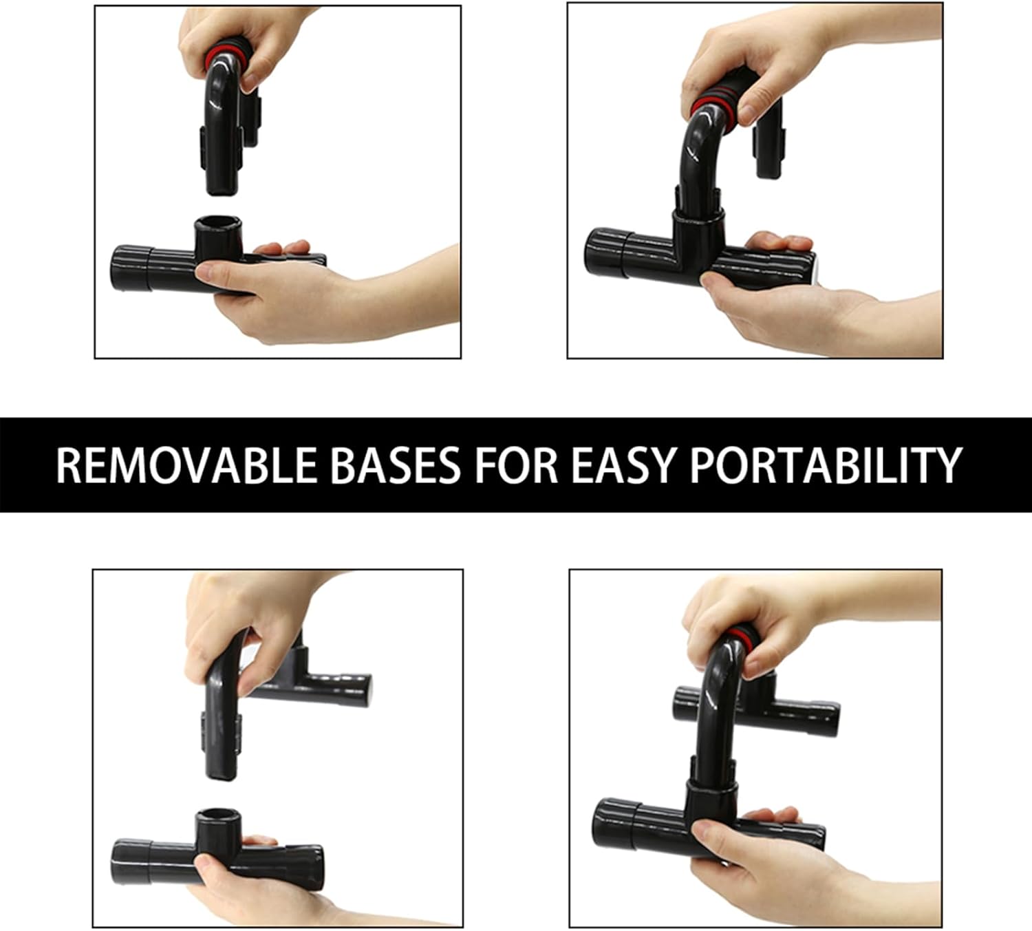 PushMaster - Barres de pompes ergonomiques avec prise