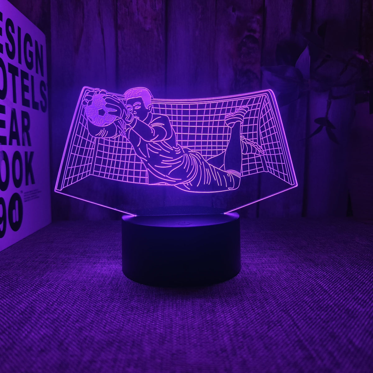KeeperGlow - 3D Goalkeeper Night Light with Touch Control