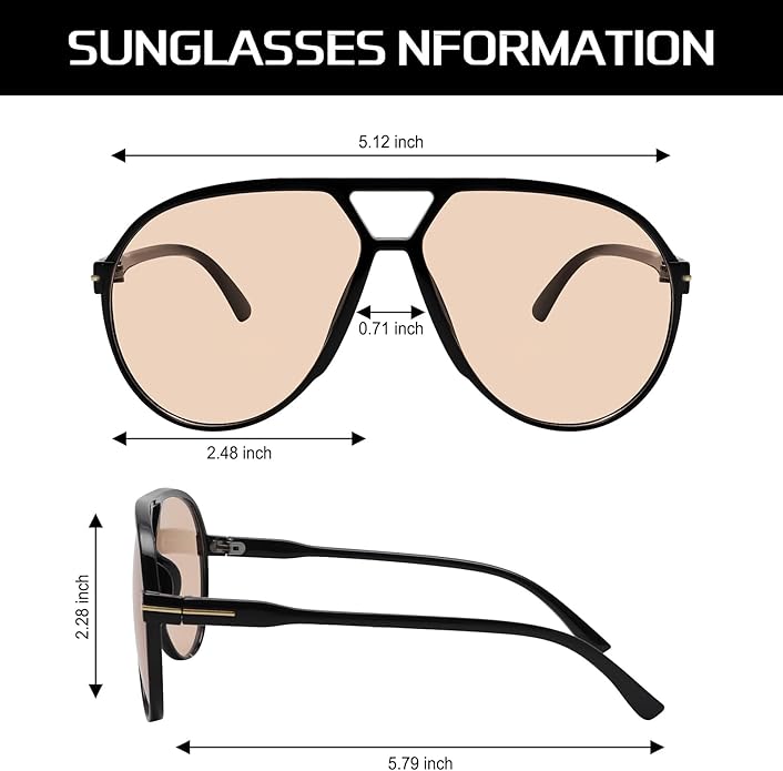 AmaraVision - Lunettes de Soleil Aviateur Rétro