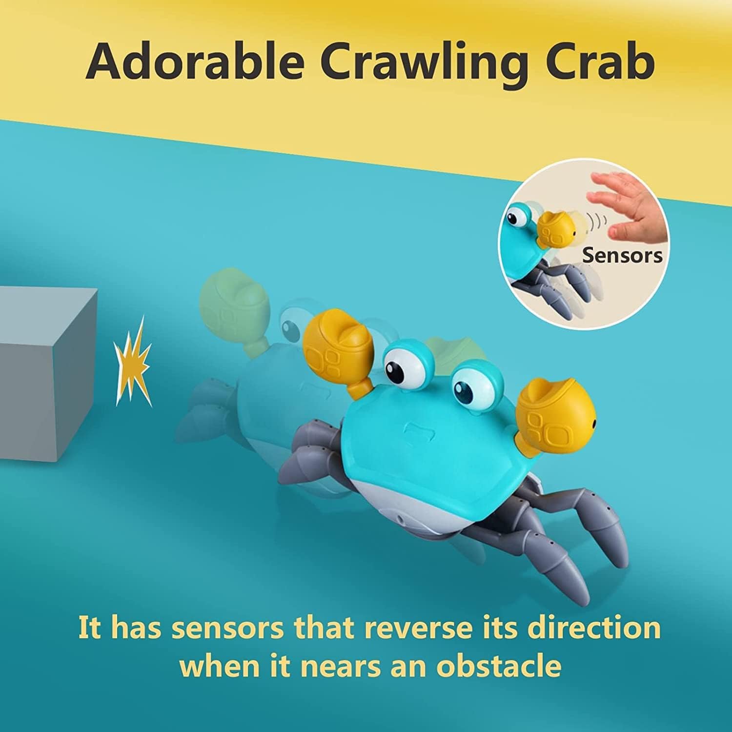 Crawling Crab - Musical Sensory Toy That Encourages Baby to Crawl
