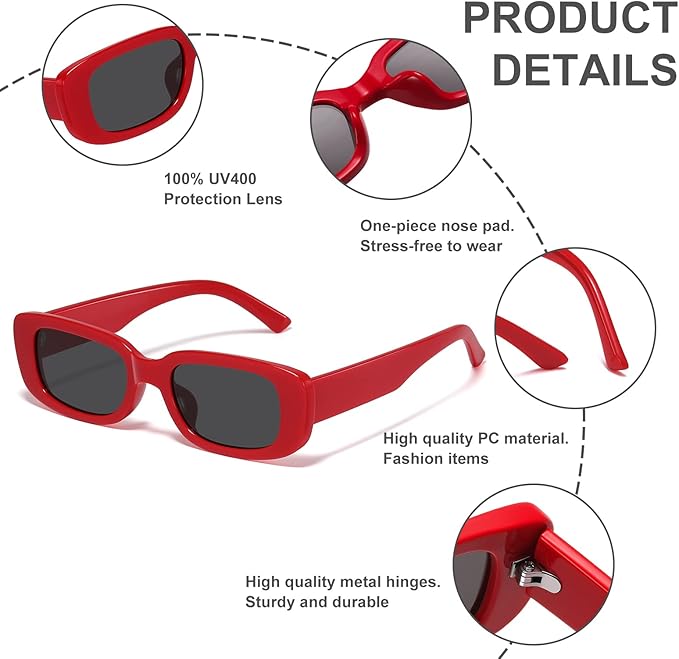 Aria Vision - Lunettes de Soleil Rétro Y2K