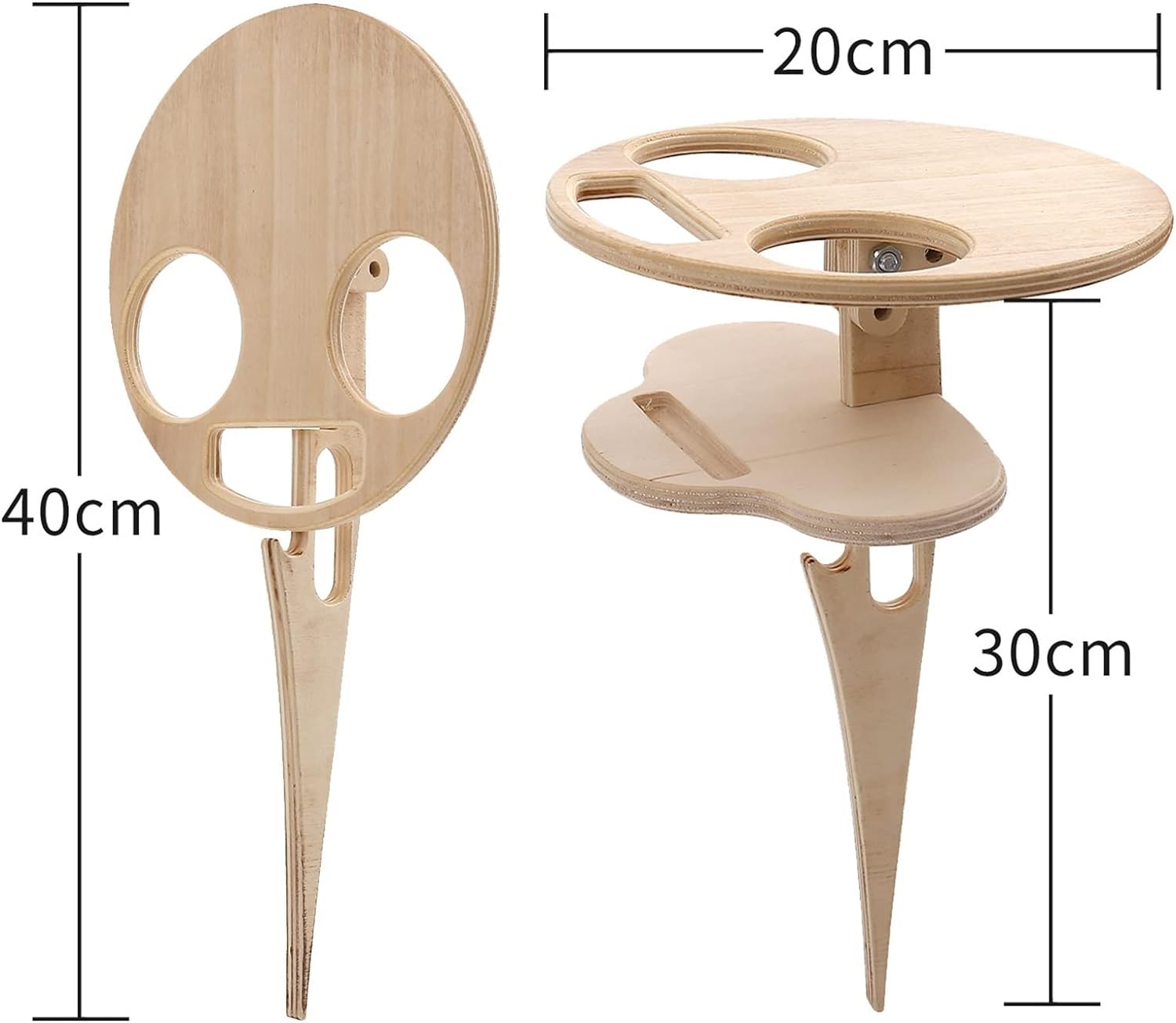 WineGlow Table - Double Table de Vin Portable
