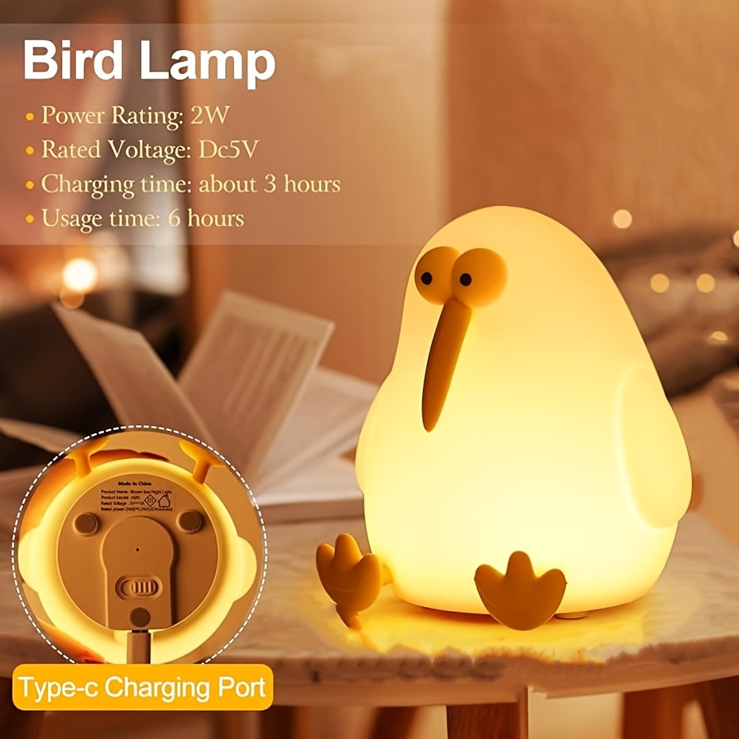 KiwiGlow Lamp - Rechargeable USB LED Kiwi Night Light
