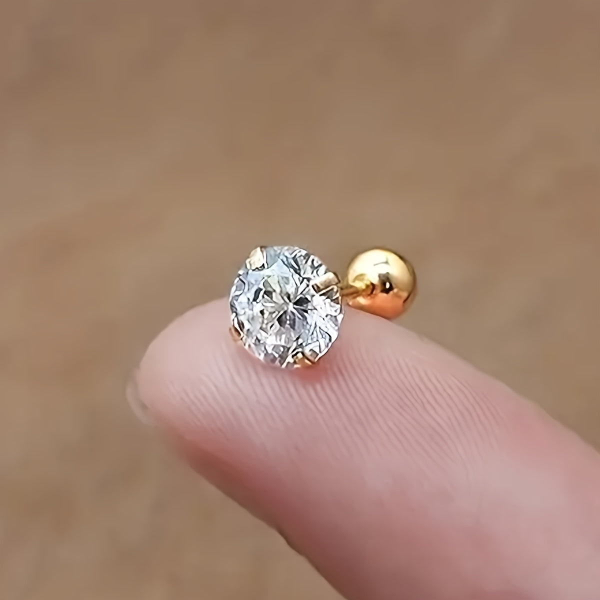 Lumen Sparkle - Titanium and Cubic Zirconia Stud Earrings