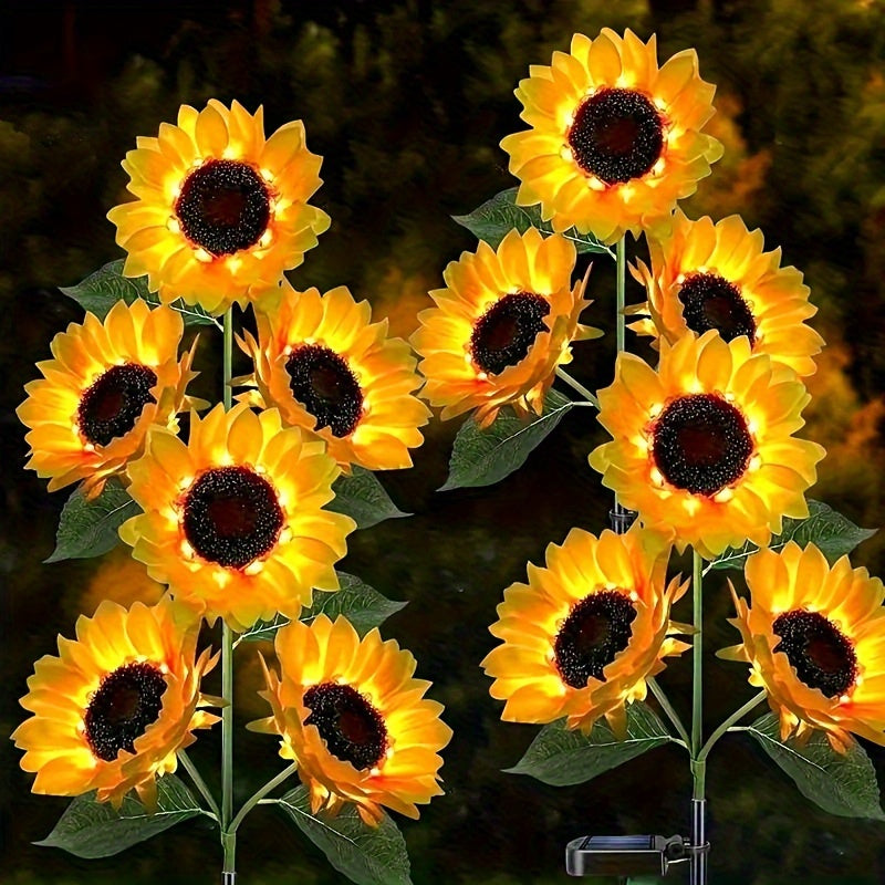 Wyldbloom - 3-Head Sunflower Solar Garden Lamp