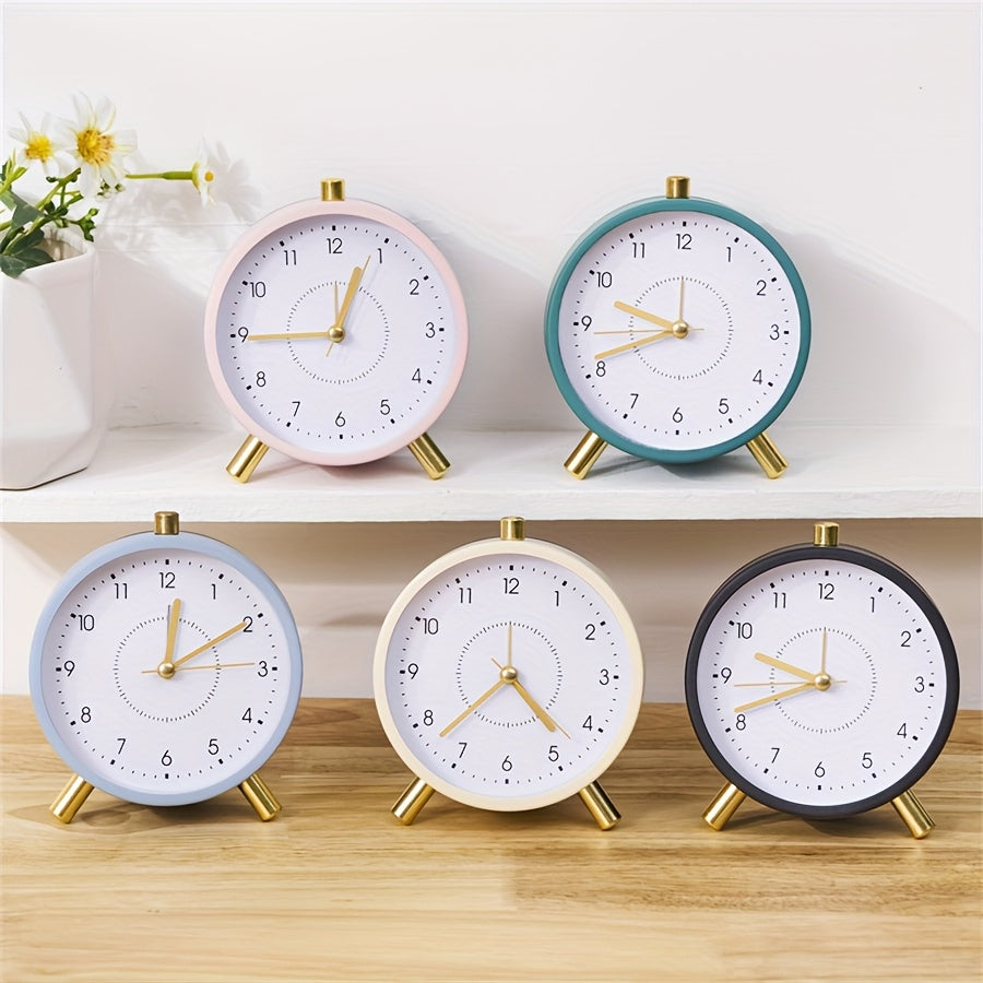 TimeSphere - Round Metal Alarm Clock with Night Light