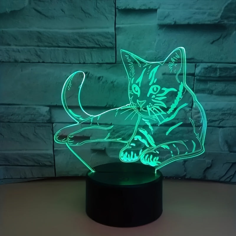 CatGlow - 3D Cat Night Light with 7 Colours