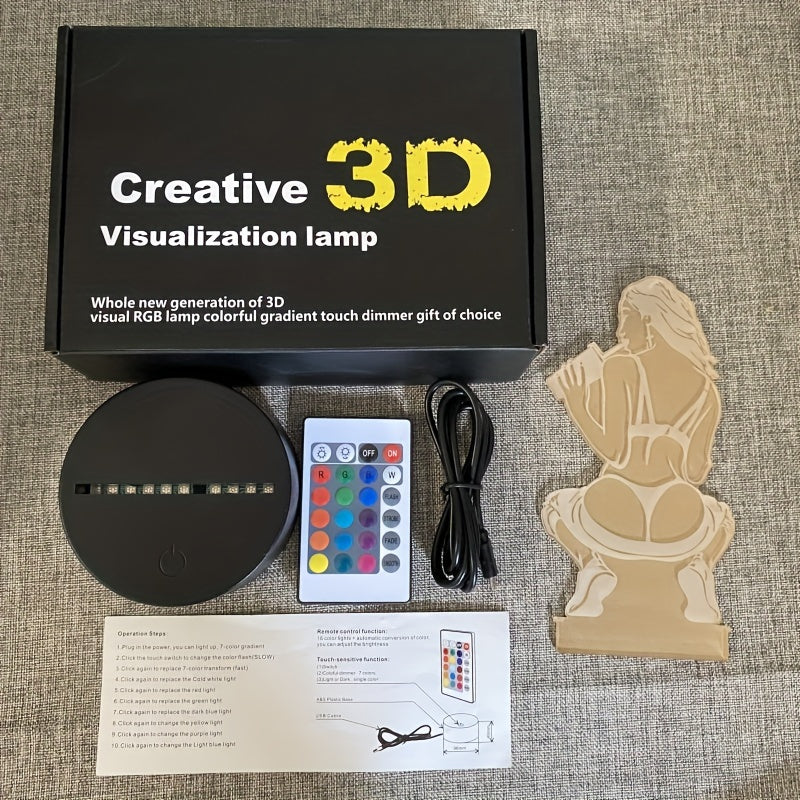 DecoLamp - 3D Table Lamp with 16 Colors and Remote Control