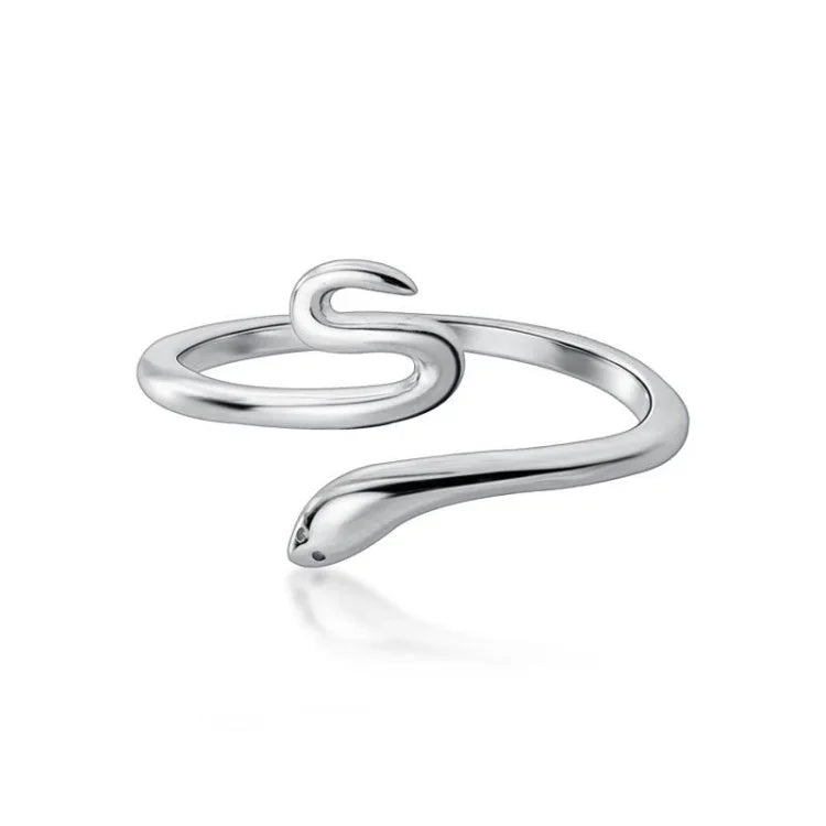 Amira - Bague serpent réglable, force et transformation