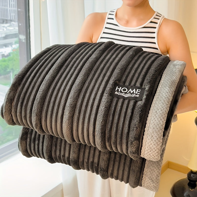LuxeFleece - Soft Warm Coral Fleece Throw