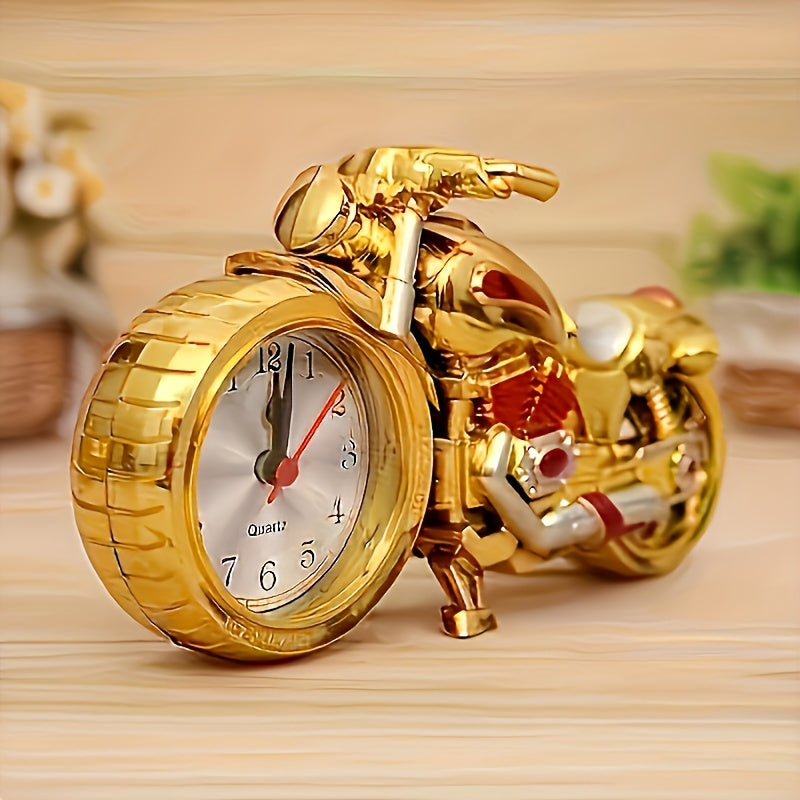 MotoClock - Cartoon Motorcycle Design Quartz Alarm Clock