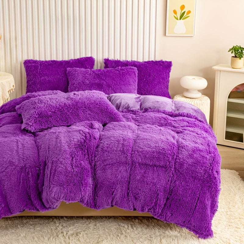 IndulgeNest - Ultra Soft Plush Duvet Cover Set with Zip Closure