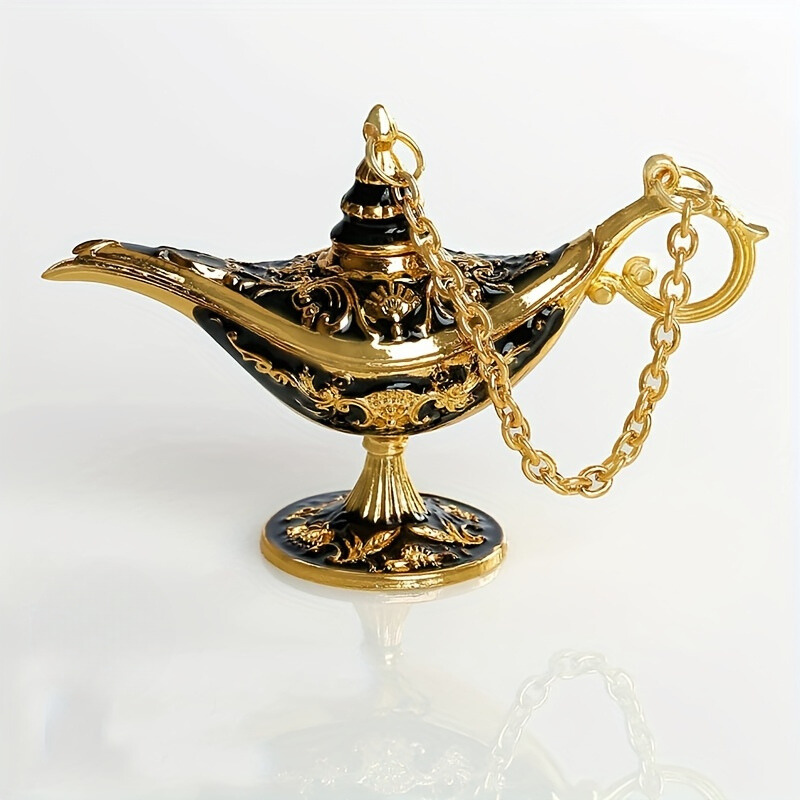 AladdinWish Lamp - Vintage Metal Oil Lamp for Oriental Decor