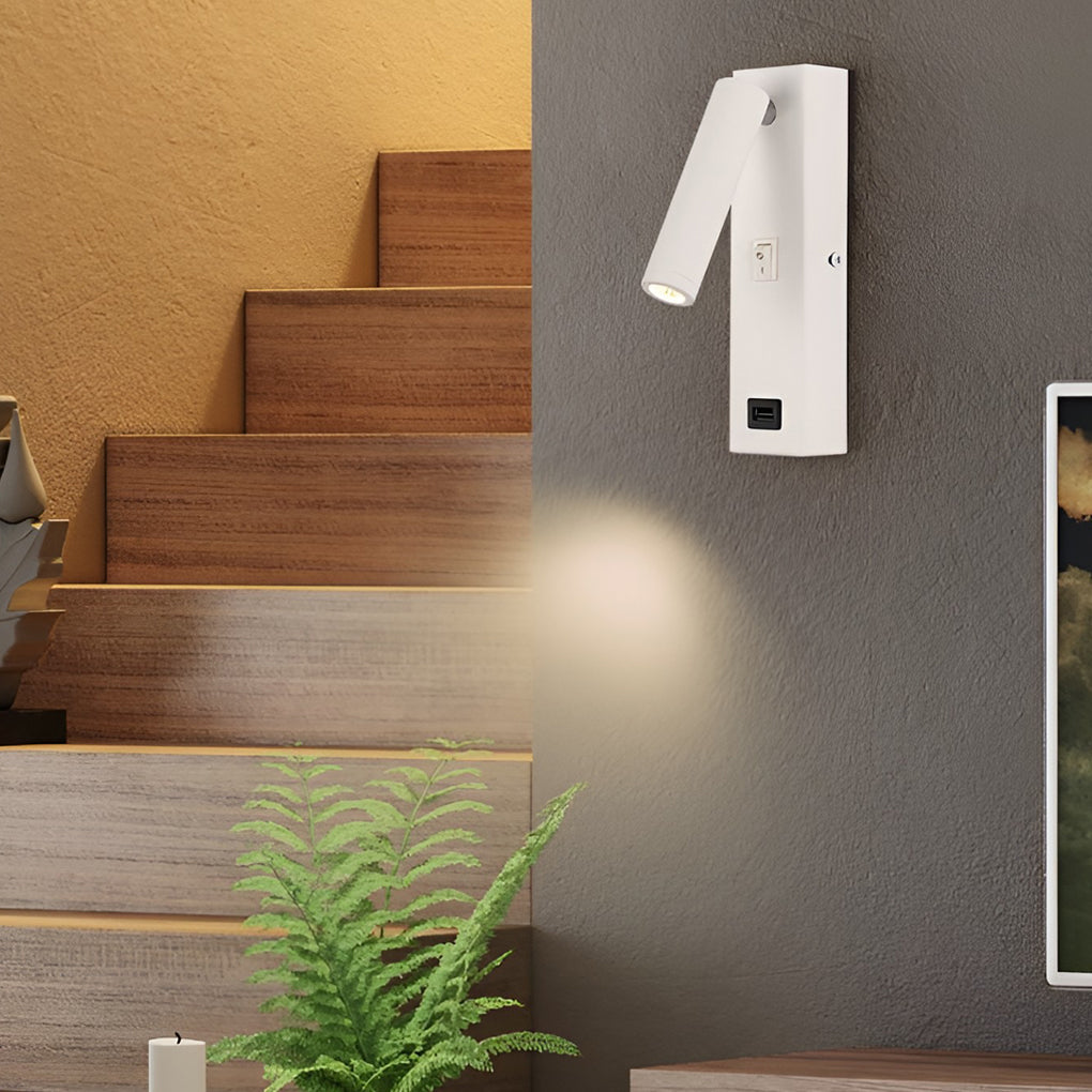 ArtiLicht - Adjustable LED Wall Sconce with USB Charging Port