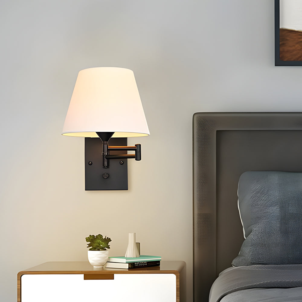 SwingLight - Adjustable Wall Sconce with Linen Shade