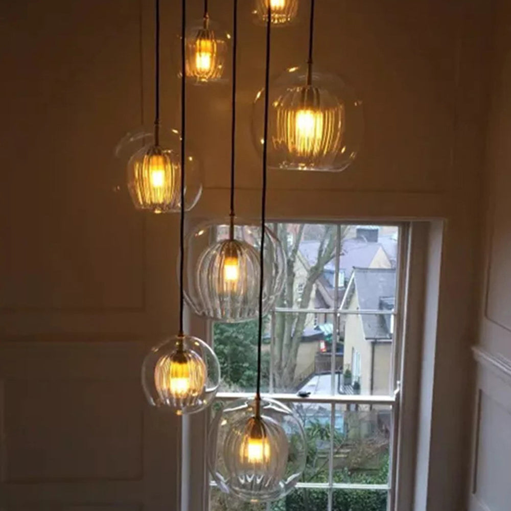 AmberGlow Pendant - Warm Amber Glass Pendant Light