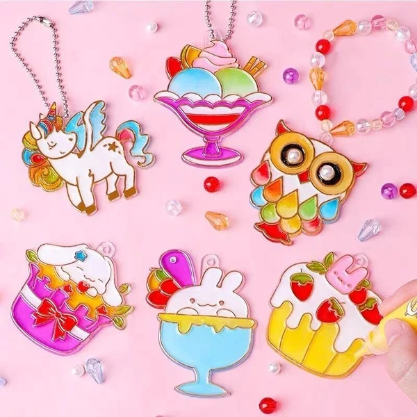 SparkleArt - Paint Your Own Keychain DIY Craft Kit