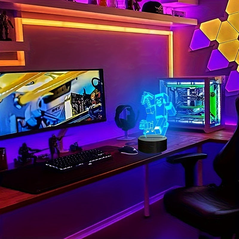 IlluGlow - 3D LED Night Light with 16 Colors and Remote Control
