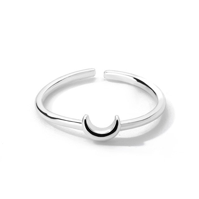 Nova - Bague croissant de lune au design minimaliste