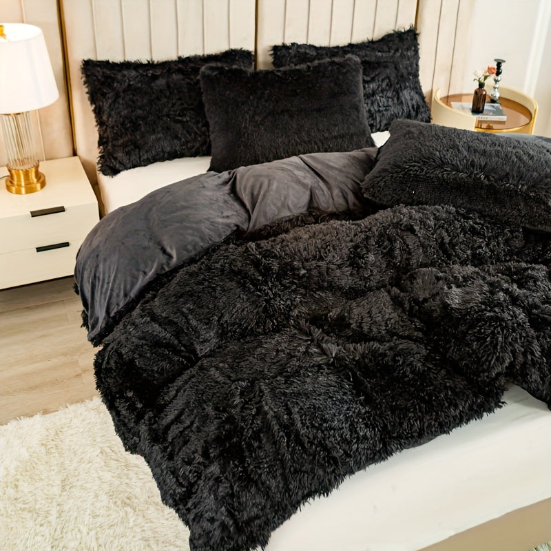 IndulgeNest - Ultra Soft Plush Duvet Cover Set with Zip Closure