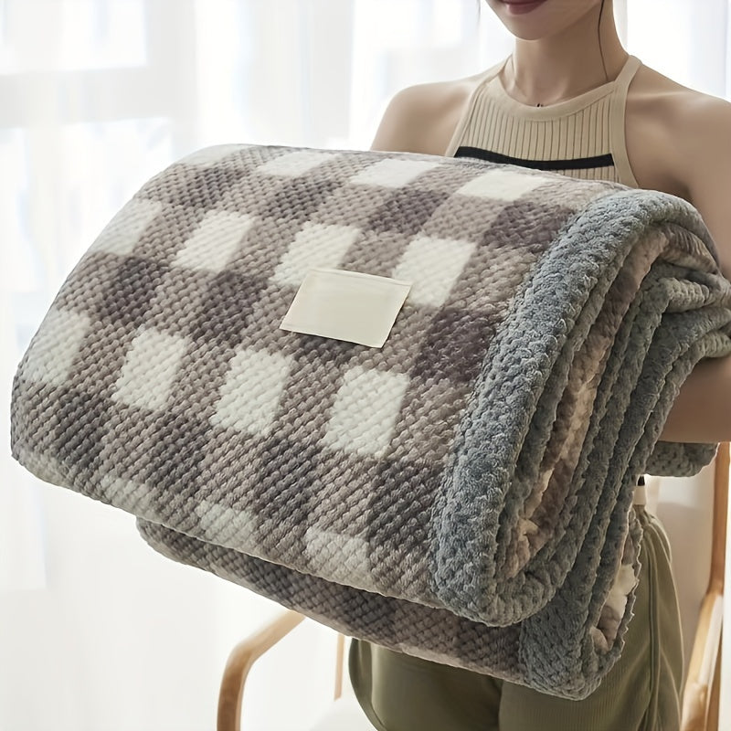 NLDD Coral Fleece - Cozy All-Season Throw Blanket for Living Room and Bedroom
