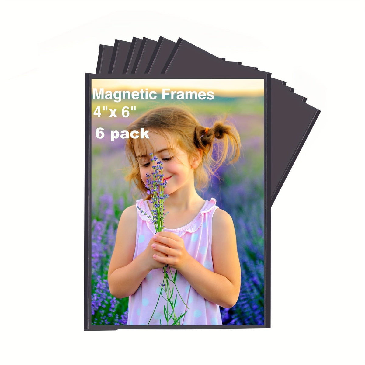 Emclip - Magnetic Photo Frames Set of 6 for Fridge