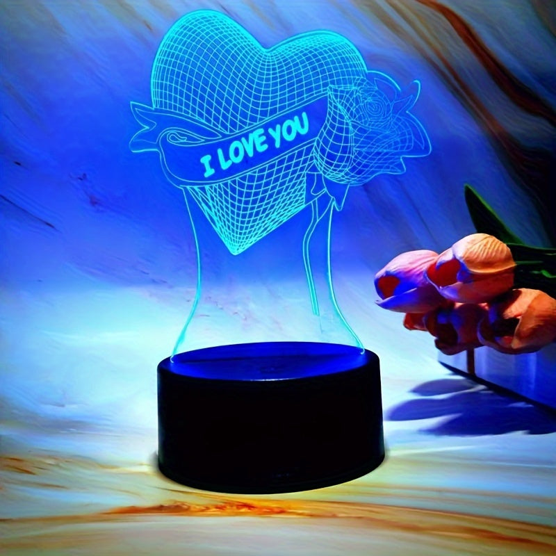 GlowCraft Lamp - 3D Illusion Touch LED Lamp with 7 Colors