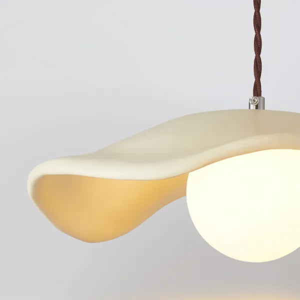 Lotus Leaf Pendant Light - Wabi Sabi Lamp for a Serene Dining Room