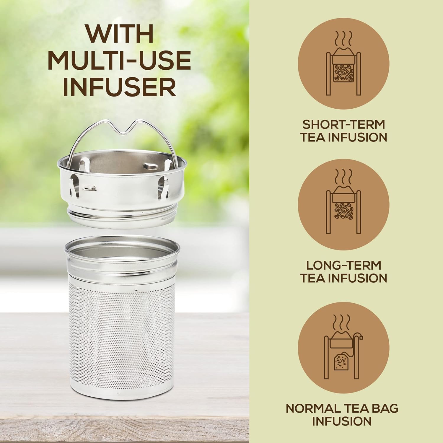 TeaFusion - Gourde Thé Bambou Luxueuse 500ml