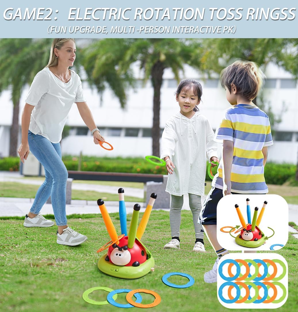 EchoLaunch - 3-in-1 Ring Toss & Rocket Launcher Game for Kids