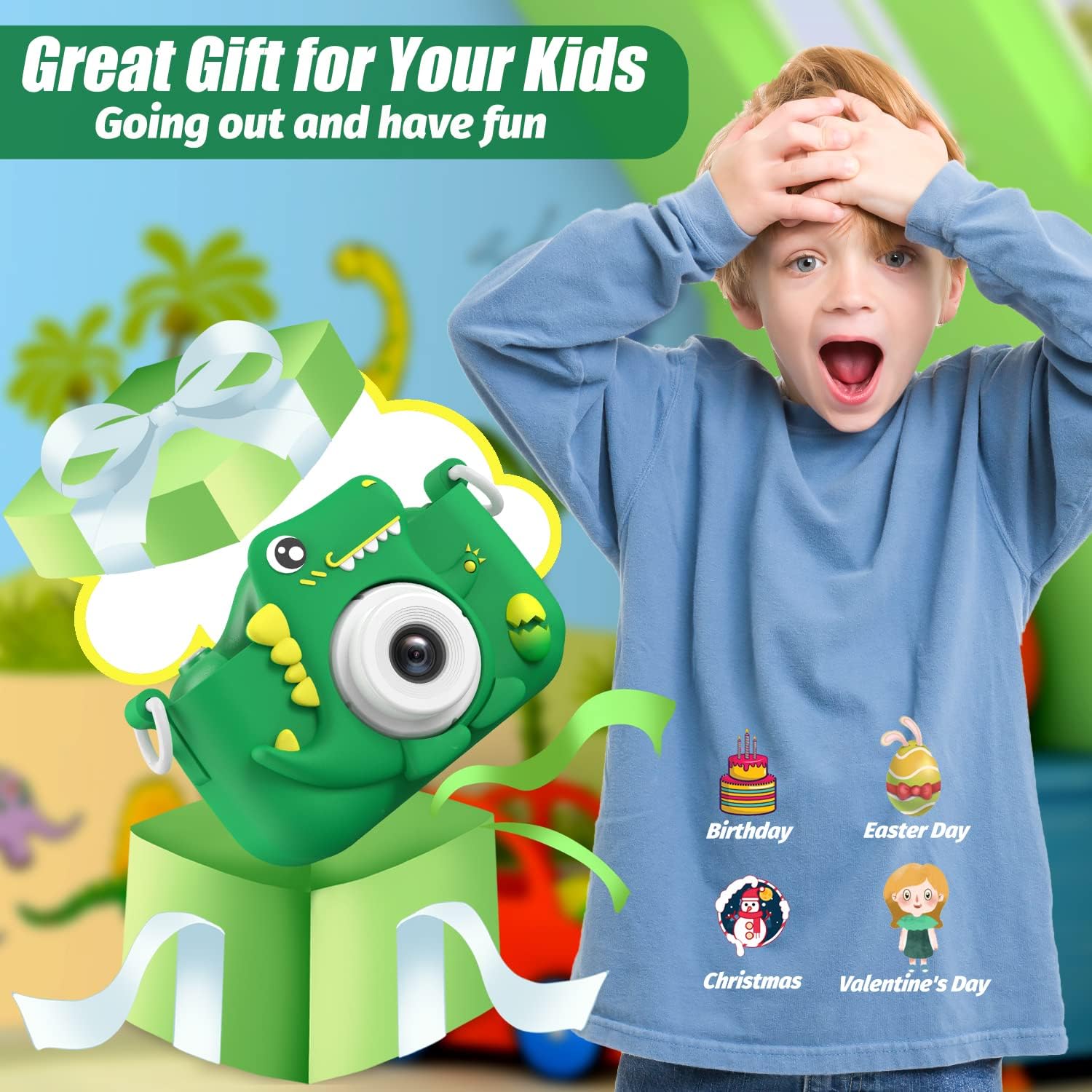NanoLens - Dinosaur 1080P Camera for Creative Kids